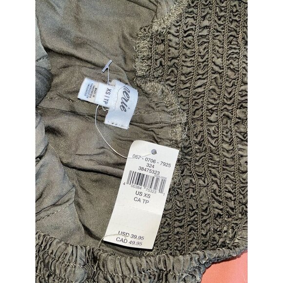 NWT AERIE XS Satin Smocked High Waist Shorts - Picture 3 of 6